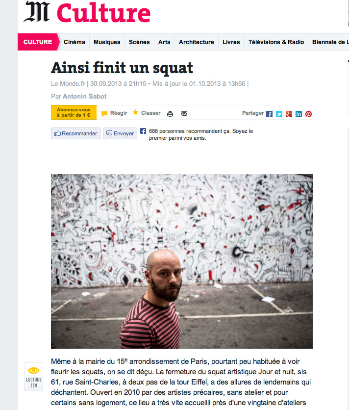 Copie d'écran du Monde.fr