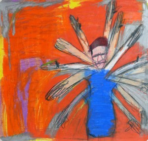 Une œuvre de George Wilson représentée par la galerie Creative Growth.