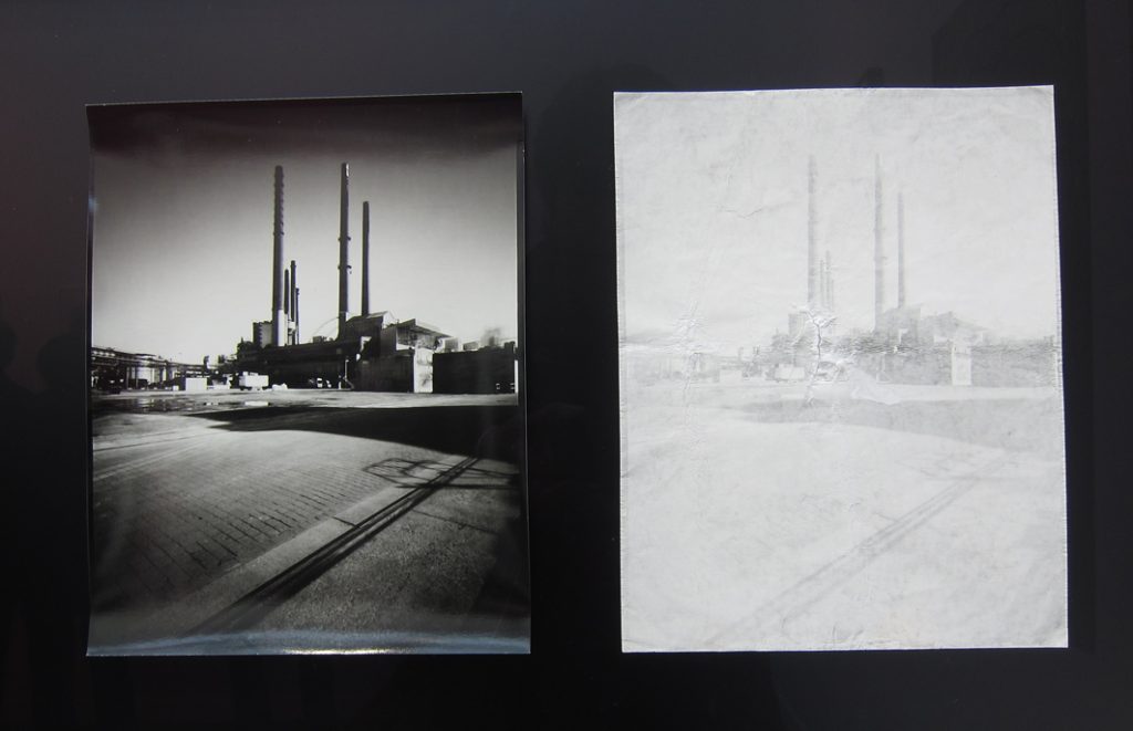 Uri Gershuni, "The white lady", silver print washed in a washing machine, 40 x 60 cm.